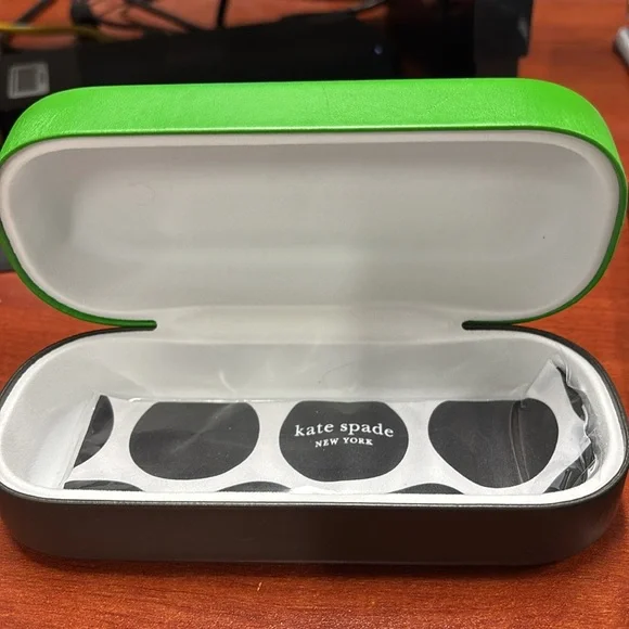 Kate Spade Bright Green Glasses Case - Picture 3 of 5